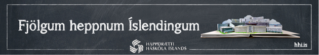Happdrætti Háskólans - borði á forsíðu 2014