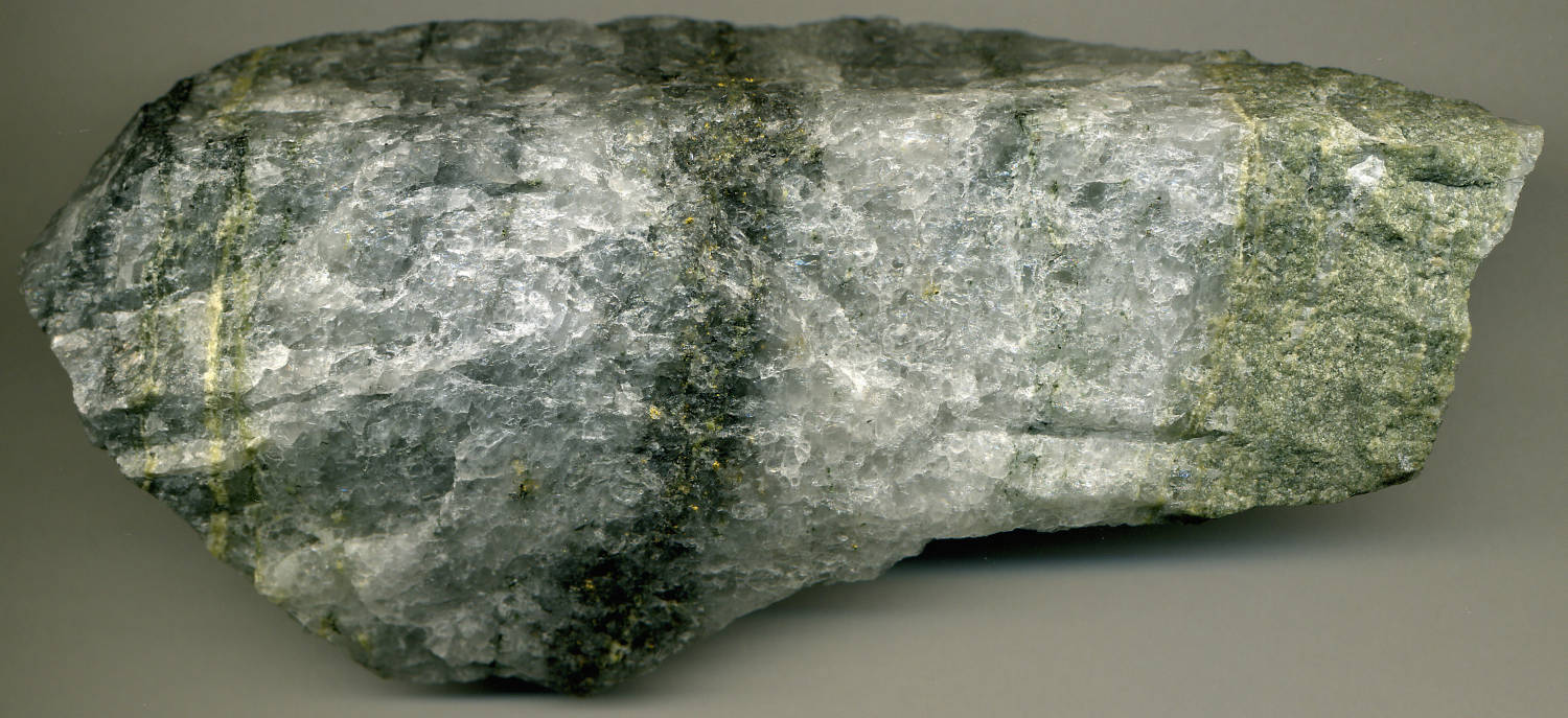 Gullgrýti úr Nalunaq-gullnámunni á Suður-Grænlandi.