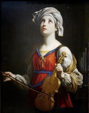 Heilög Sesselja. Málverk eftir Guido Reni (1606).